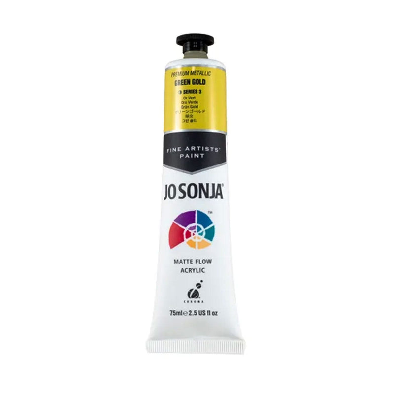 Jo Sonja Acrylic Paint 75ml - Premium Metallic S3 - Green Gold