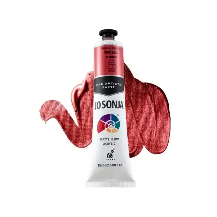 Jo Sonja Acrylic Paint 75ml - Premium Metallic S3 - Rose Gold