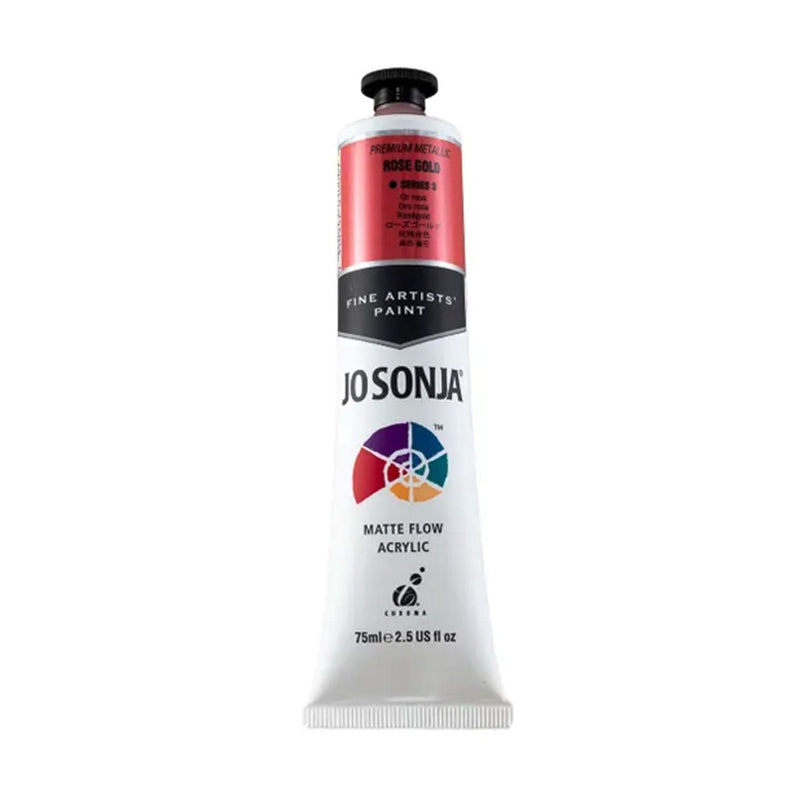 Jo Sonja Acrylic Paint 75ml - Premium Metallic S3 - Rose Gold