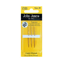 John James Gold Tapestry Hand Needles Size 20, 3/Pkg