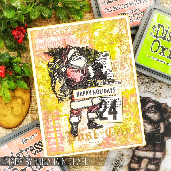 Tim Holtz Cling Stamps 7"X8.5" Mini Holidays