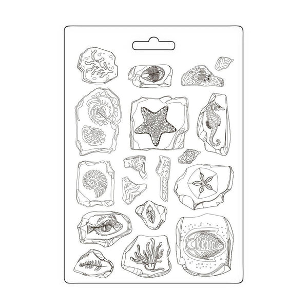 Stamperia Soft Maxi Mould A5 - Silent Sea - Fossils