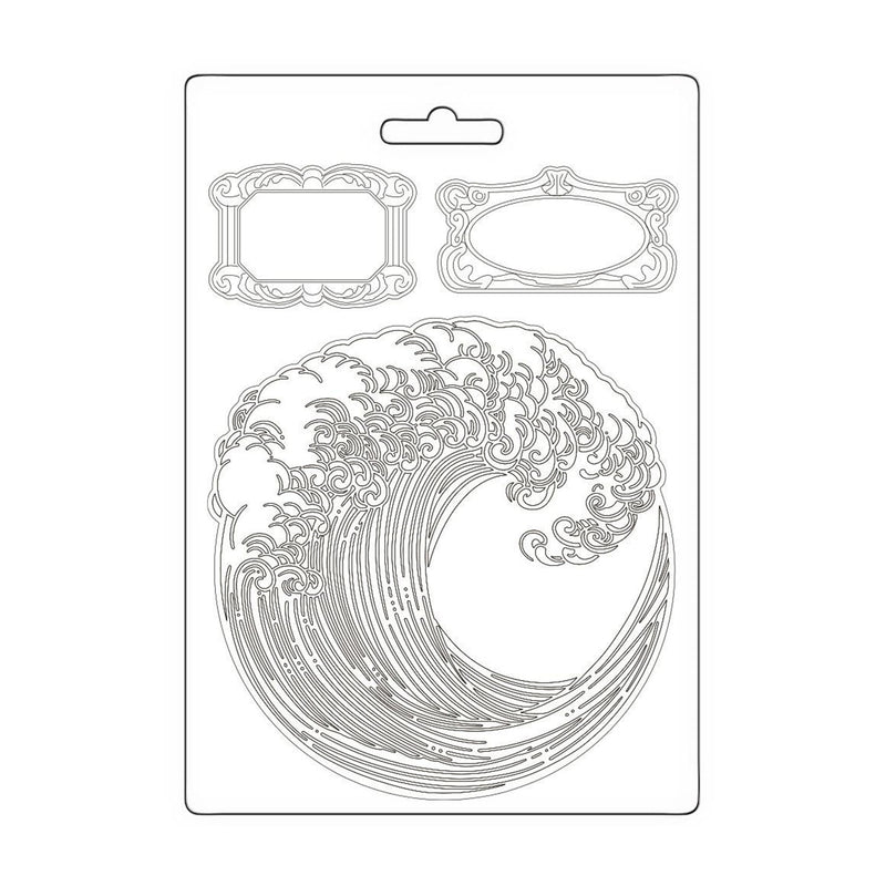 Stamperia Soft Maxi Mould A5 - Silent Sea - Wave