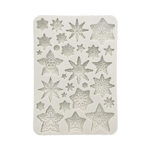 Stamperia Silicone Mold A5 - Gear Up For Christmas - Stars