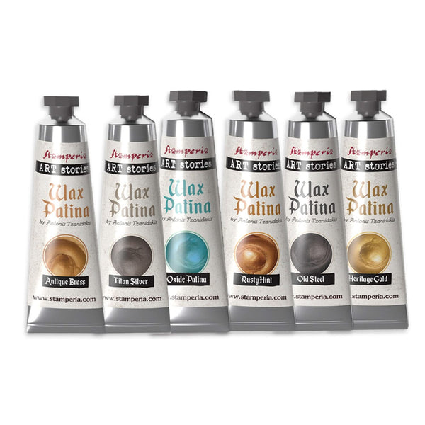 Stamperia Art Stories Wax Patina 40ml - Old Steel