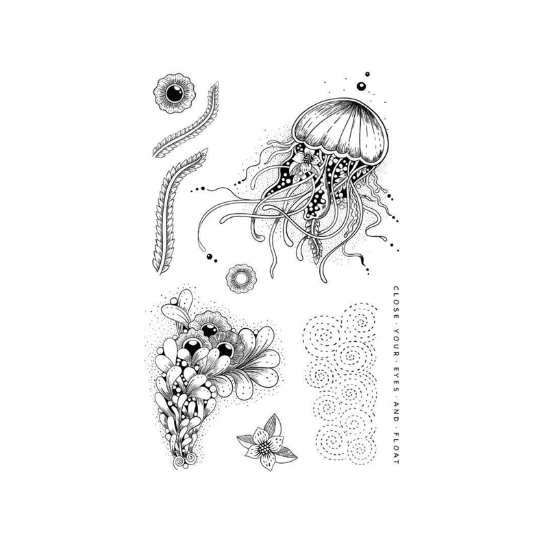 Katkin Krafts Clear Stamp - Sea Wasp 6" x 8"*