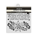 Stamperia Stencil 7"x 7" - The Nutcracker - Poinsettia
