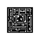 Stamperia Stencil 4.72"x 4.72" - Art of Travelling - Suitcases*