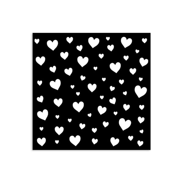 Stamperia Stencil 4.72"x 4.72" - Timeless - Hearts