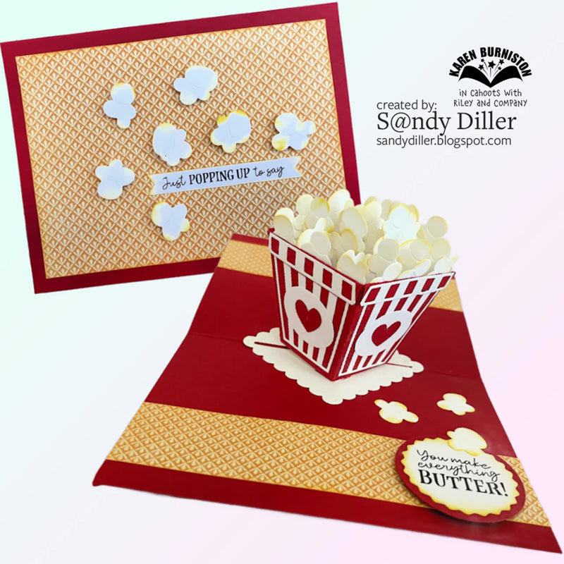 Karen Burniston Clear Stamps 3"x4" Popcorn Phrases