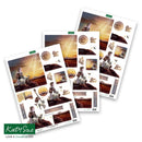 Katy Sue craft sheets with scenic designs on a white background