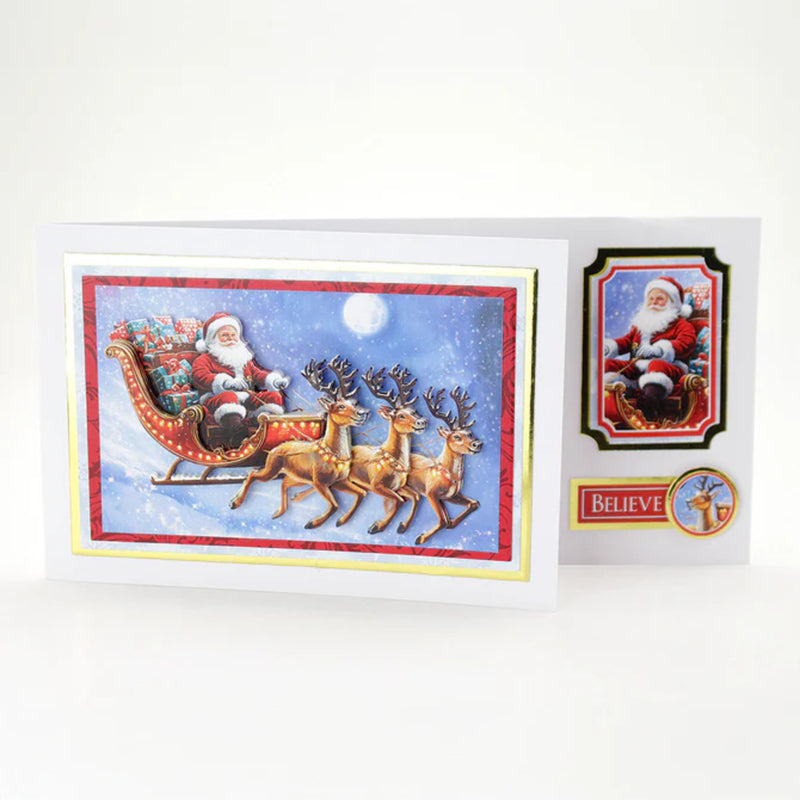 Katy Sue Die Cut Decoupage 3/Pkg - Santa in the Sky