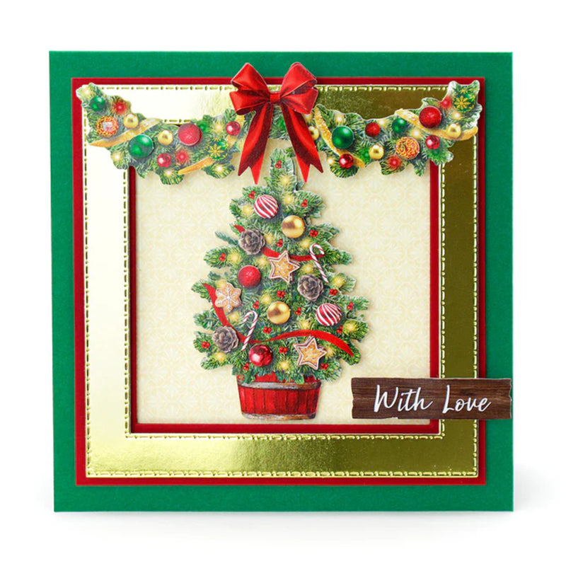 Katy Sue Die Cut Decoupage & Embellishments Set 3/Pkg - Traditional Christmas Floral