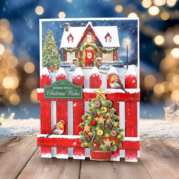 Katy Sue Die Cut Decoupage & Embellishments Set 3/Pkg - Traditional Christmas Floral