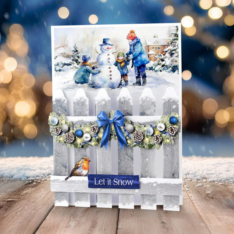 Katy Sue Picket Fence Card Making Kit - Christmas Garden