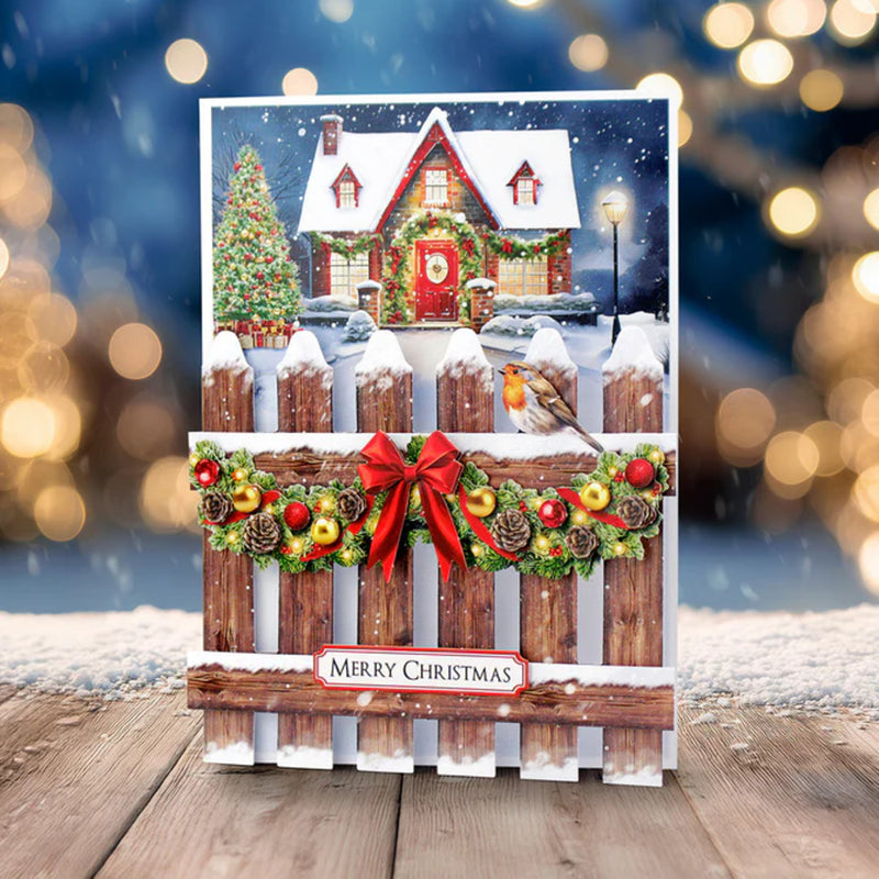 Katy Sue Picket Fence Card Making Kit - Christmas Garden