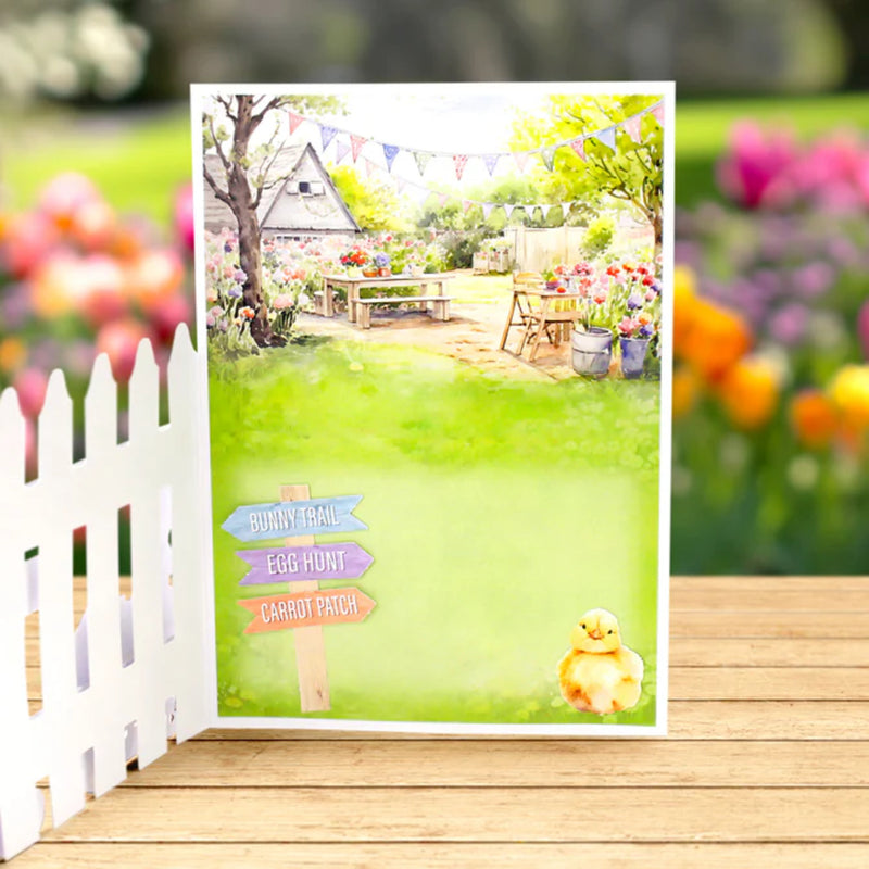 Katy Sue Picket Fence Card Making Kit - Spring Garden