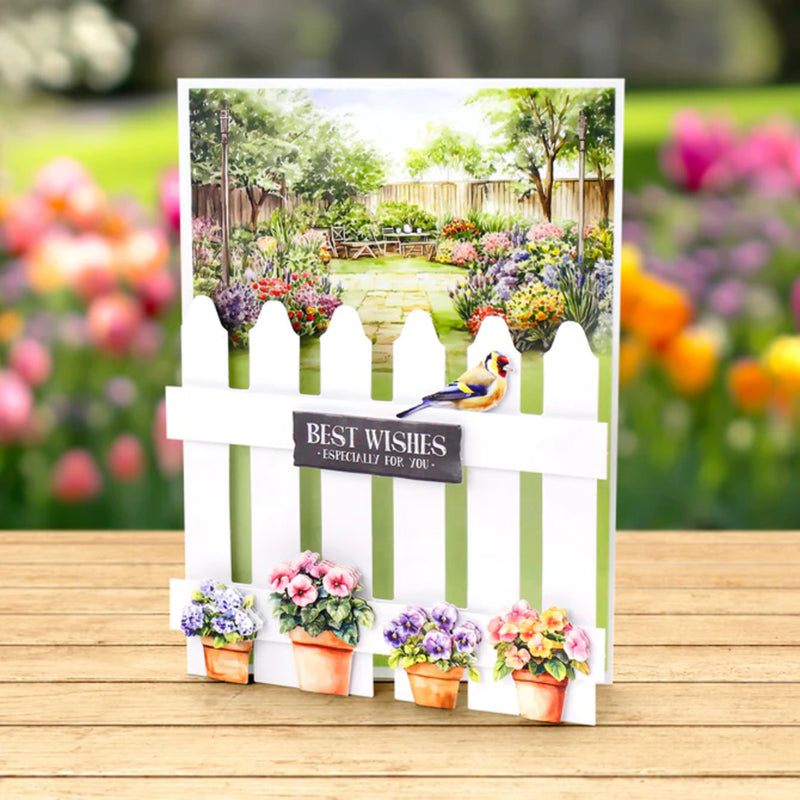 Katy Sue Picket Fence Card Making Kit - Spring Garden
