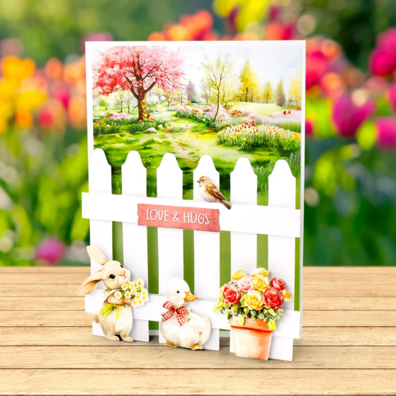 Katy Sue Picket Fence Card Making Kit - Spring Garden