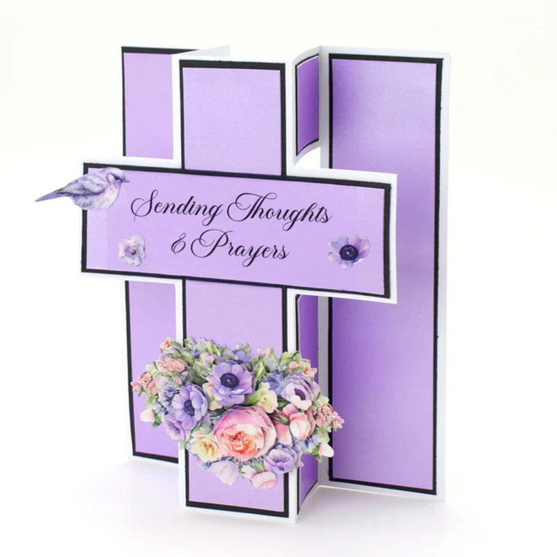Katy Sue White Cross Pop Up Cards & Envelopes 12/Pkg