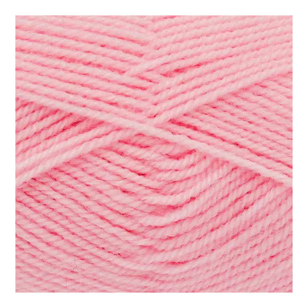 Close-up of pink yarn with a textured pattern