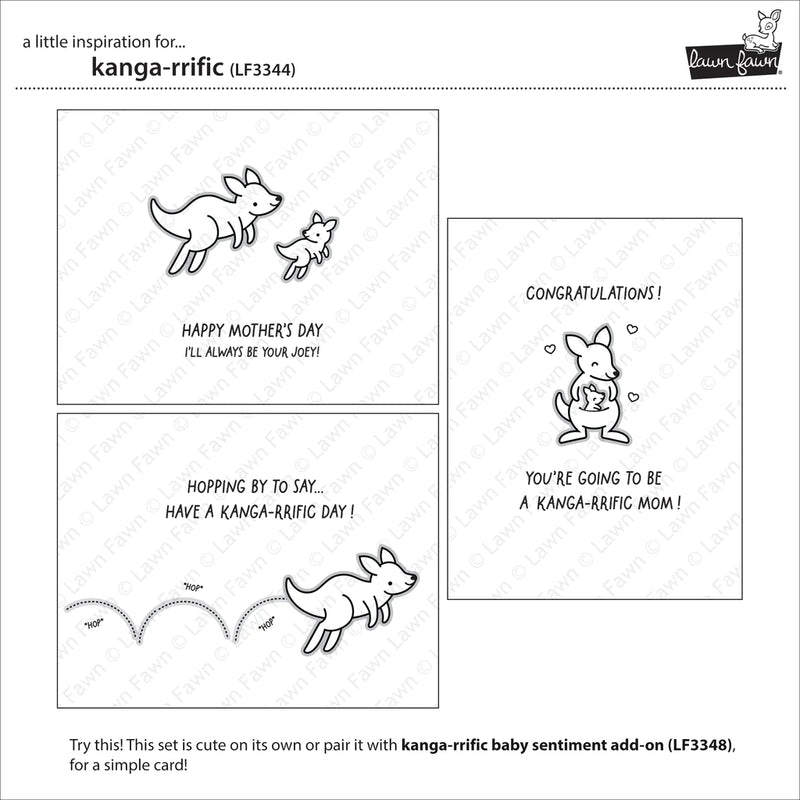 Lawn Fawn Clear Stamp Set - Kanga-rrific