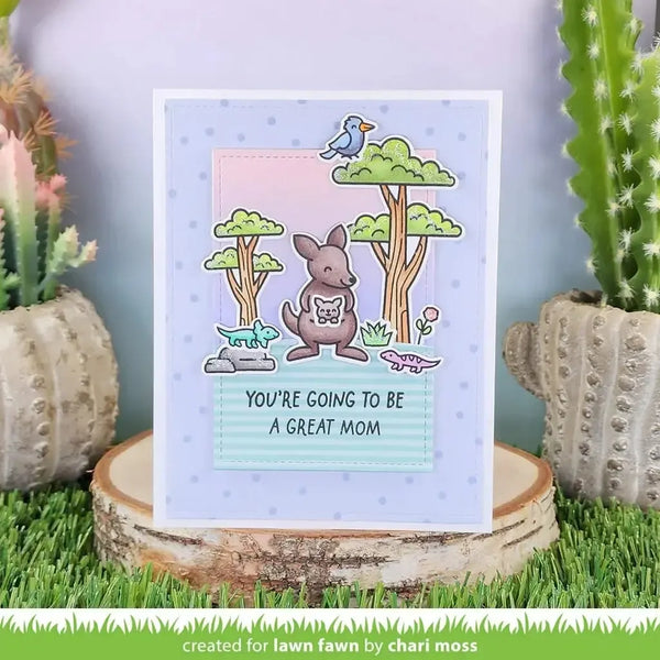 Lawn Fawn Clear Stamp Set - Kanga-rrific