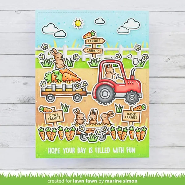 Lawn Fawn Clear Stamp Set - Hey There, Hayrides! Bunny Add-On*
