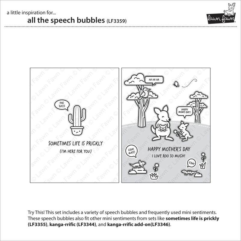 Lawn Fawn Clear Stamp Set - All The Speech Bubbles
