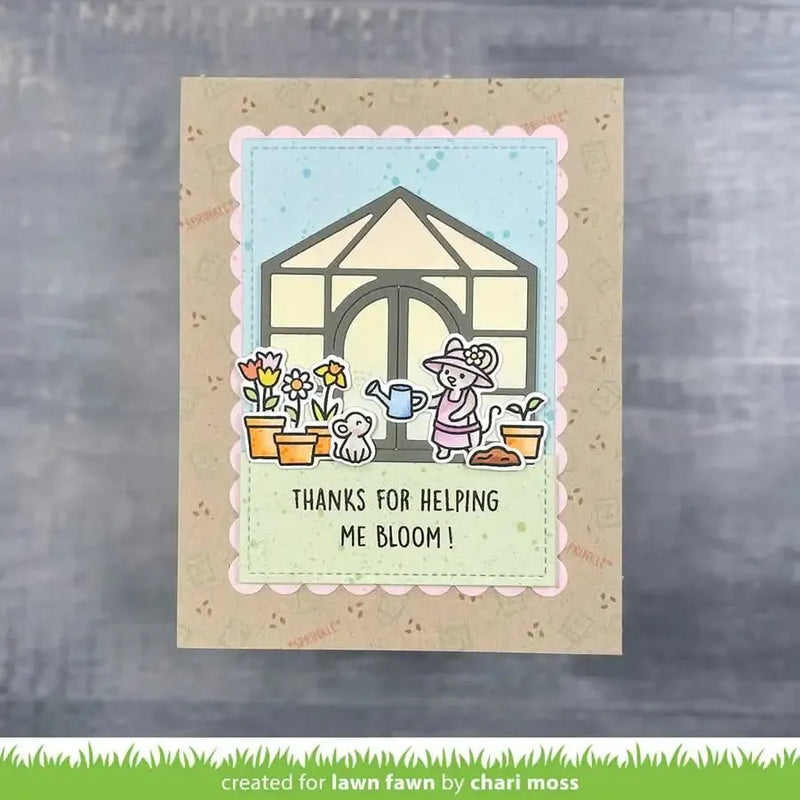 Lawn Fawn Clear Stamp Set - Garden Mouse