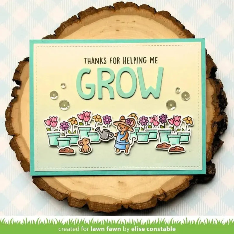 Lawn Fawn Clear Stamp Set - Garden Mouse