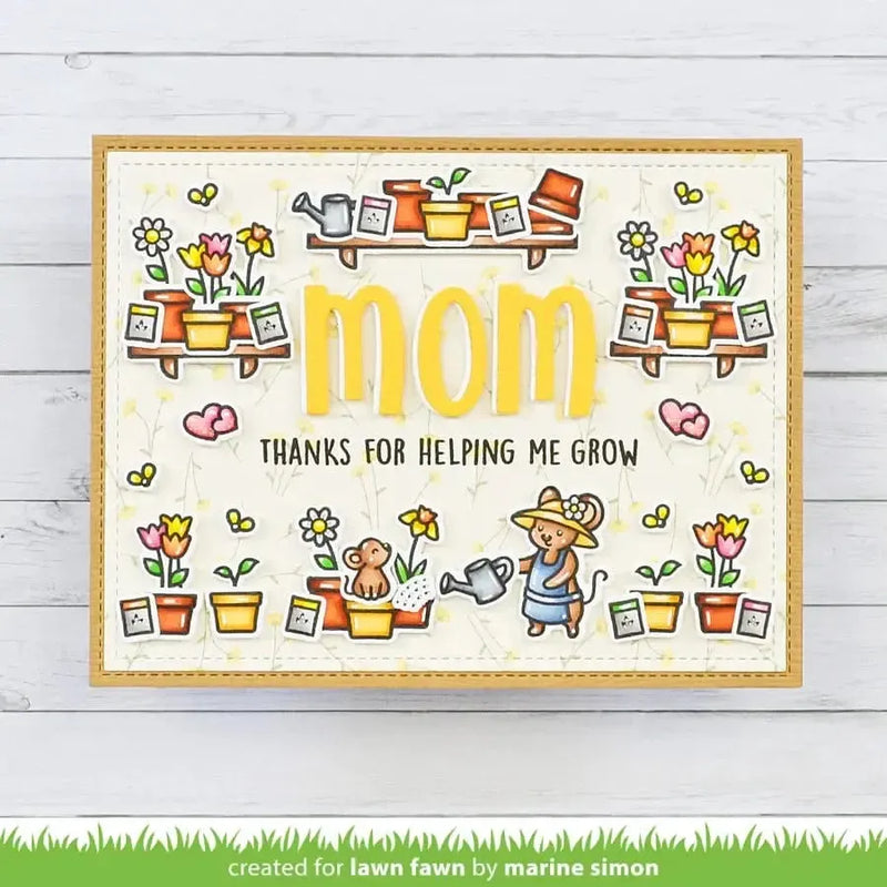 Lawn Fawn Clear Stamp Set - Garden Mouse