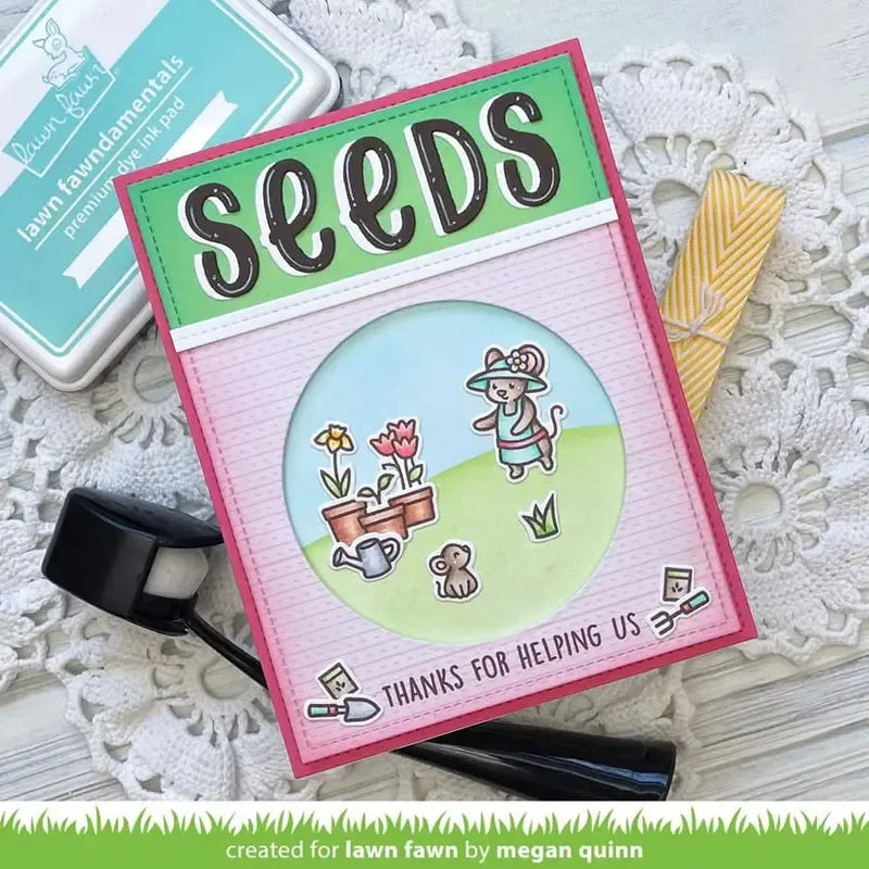 Lawn Fawn Clear Stamp Set - Garden Mouse