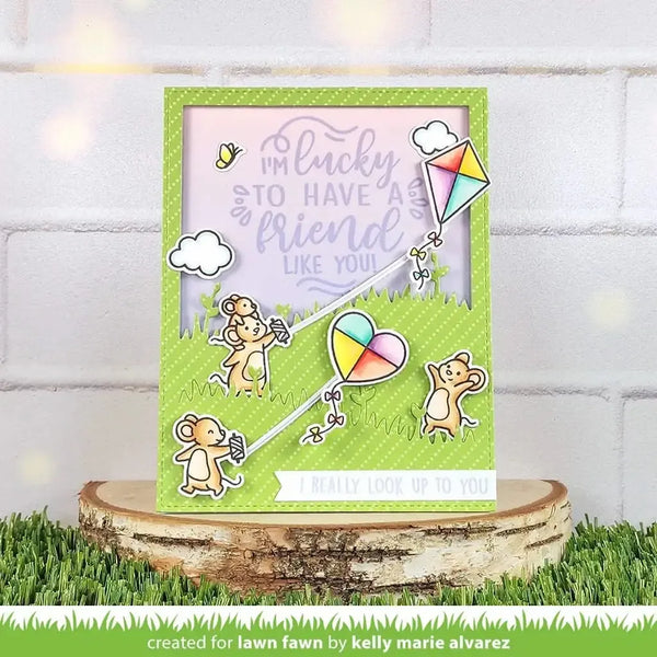 Lawn Fawn Clear Stamp Set - Give it a Whirl Messages: Friends*