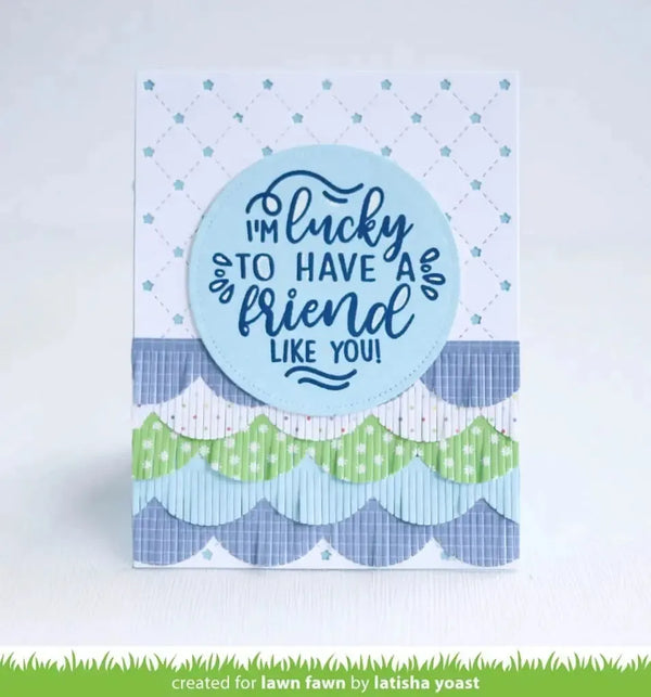 Lawn Fawn Clear Stamp Set - Give it a Whirl Messages: Friends*
