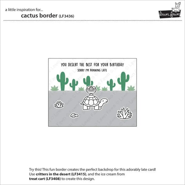 Lawn Cuts Custom Craft Dies - Cactus Border*