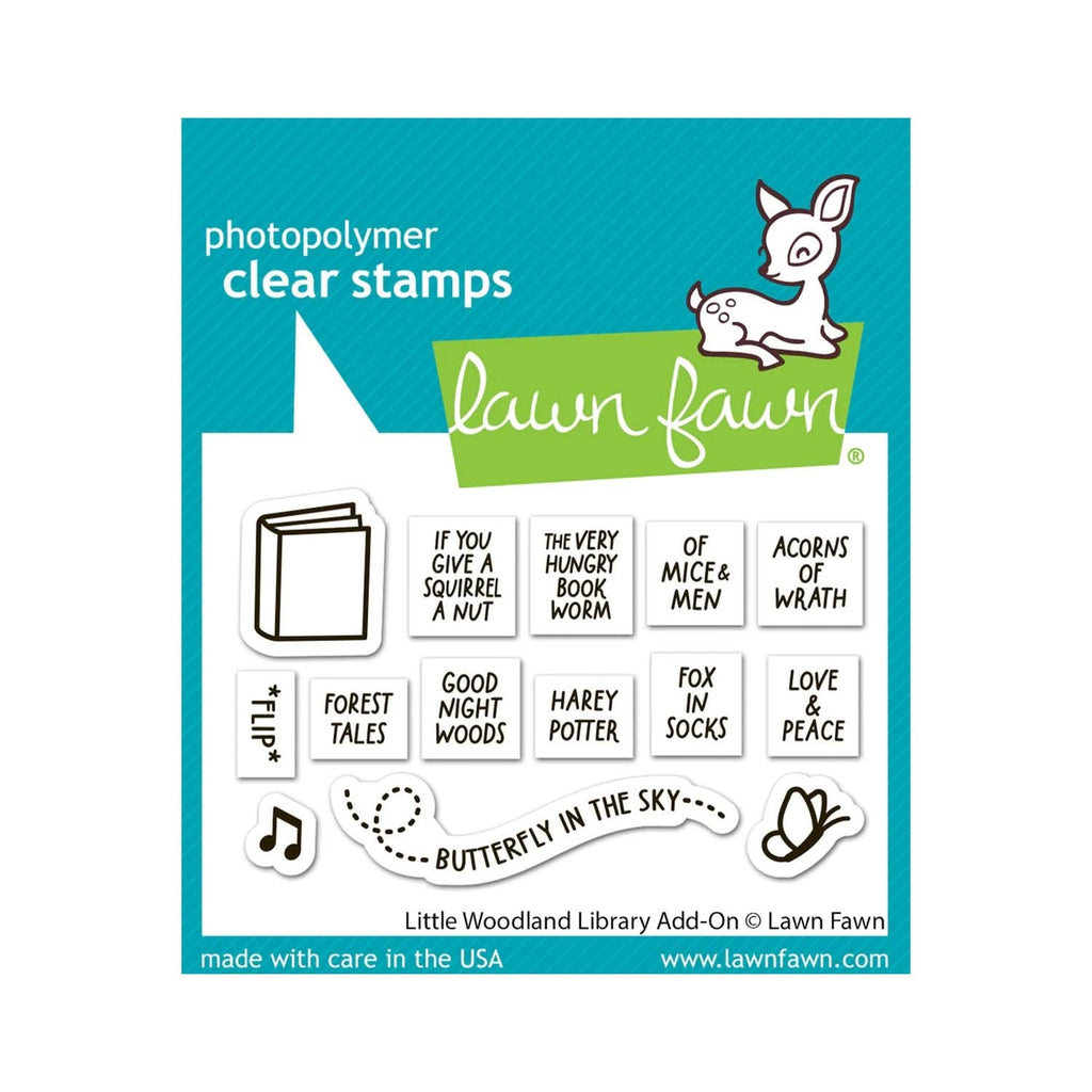Lawn Fawn Clear Stamp Set - Little Woodland Library Add-On – CraftOnline