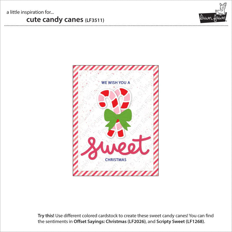 Lawn Cuts Custom Craft Dies - Cute Candy Canes*