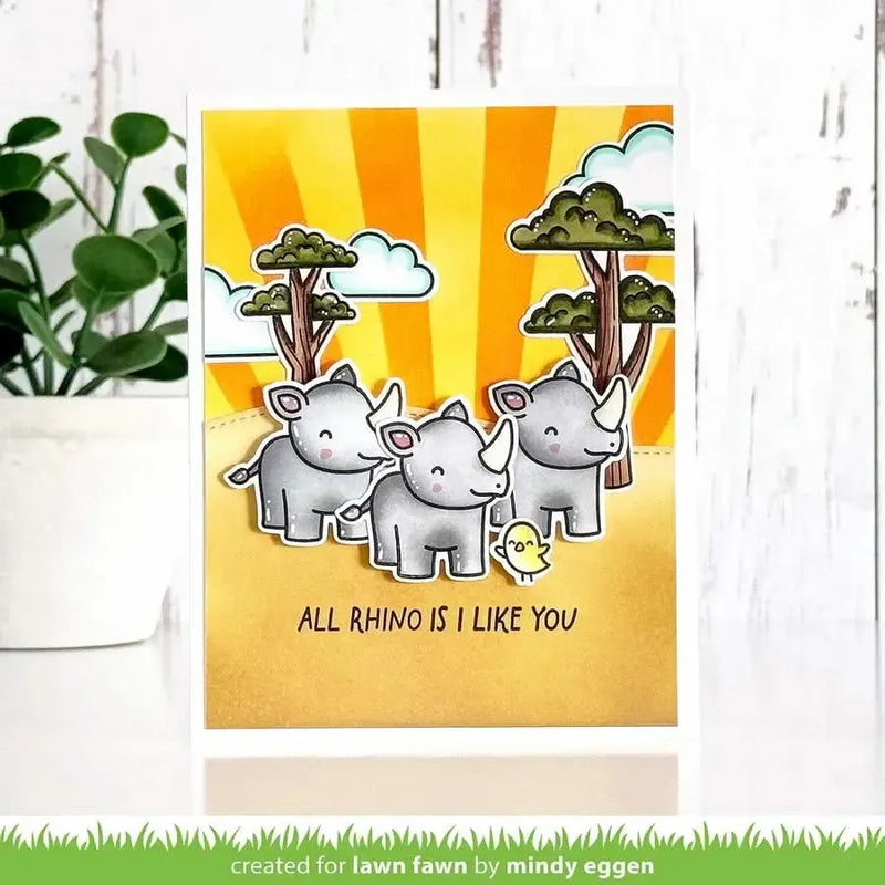 Lawn Fawn Clear Stamp Set - Rhino-Mite!
