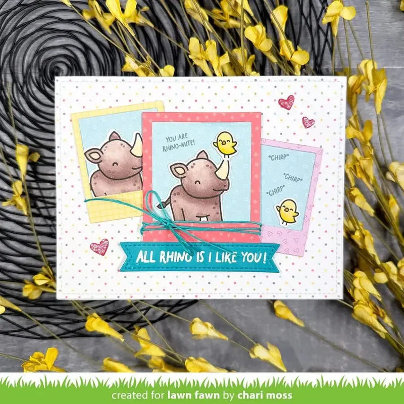 Lawn Fawn Clear Stamp Set - Rhino-Mite!
