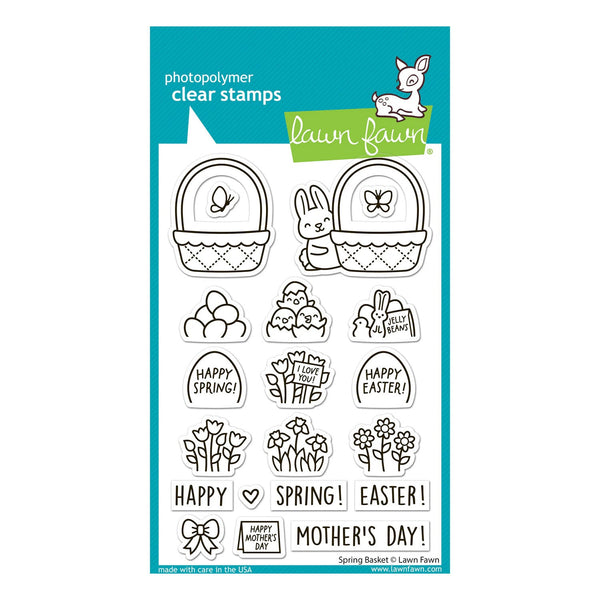 Lawn Fawn Clear Stamp Set - Spring Basket