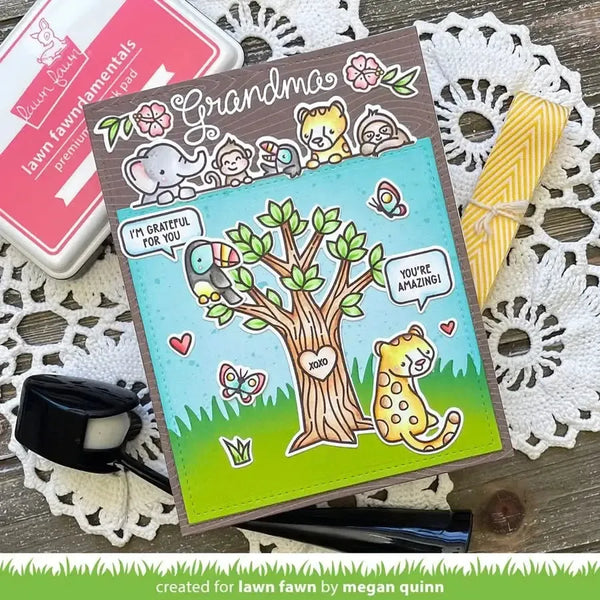 Lawn Fawn Heart Tree Colouring Stencils