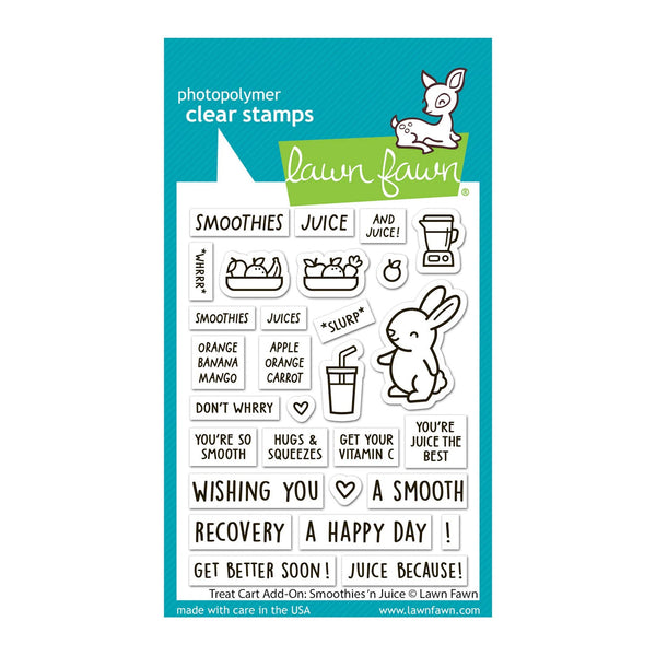 Lawn Fawn Clear Stamp Set - Treat Cart Add-On: Smoothies 'n Juice