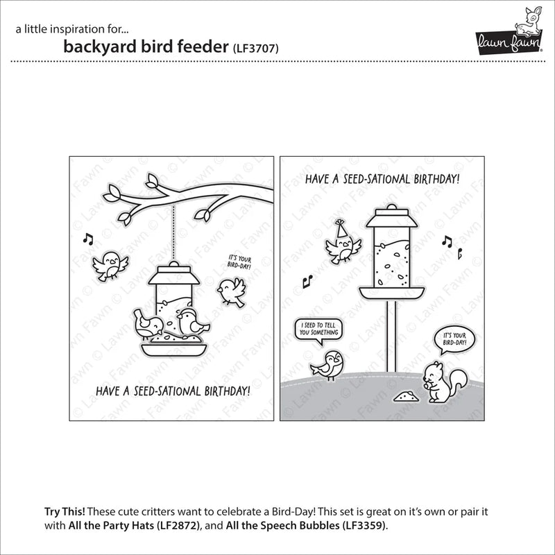 Lawn Clippings Colouring Stencils - Backyard Bird Feeder