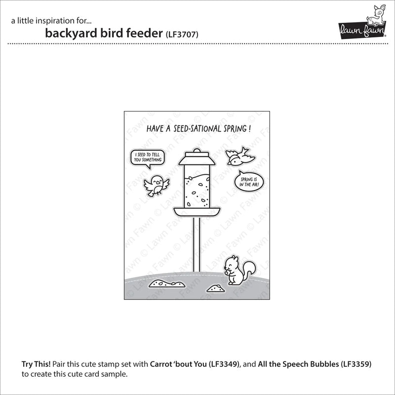 Lawn Clippings Colouring Stencils - Backyard Bird Feeder