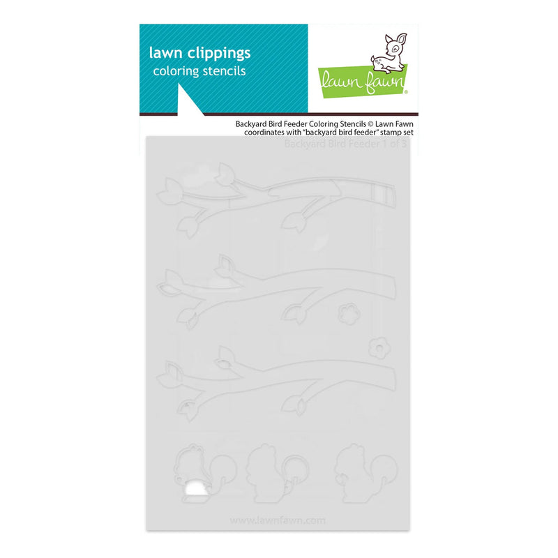 Lawn Clippings Colouring Stencils - Backyard Bird Feeder
