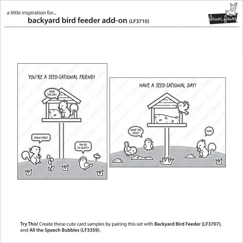 Lawn Fawn Clear Stamp Set - Backyard Bird Feeder Add-On