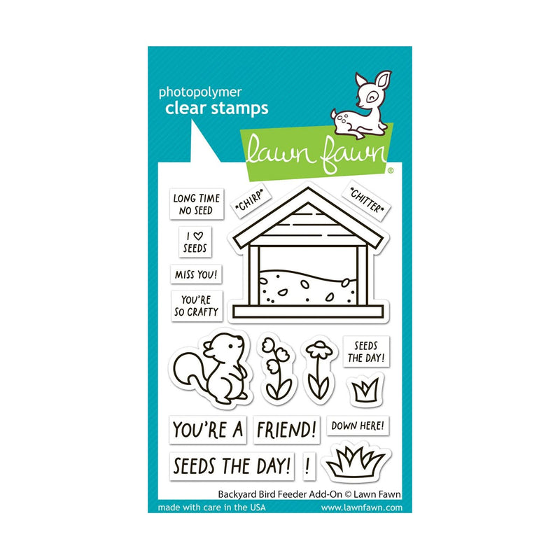 Lawn Fawn Clear Stamp Set - Backyard Bird Feeder Add-On