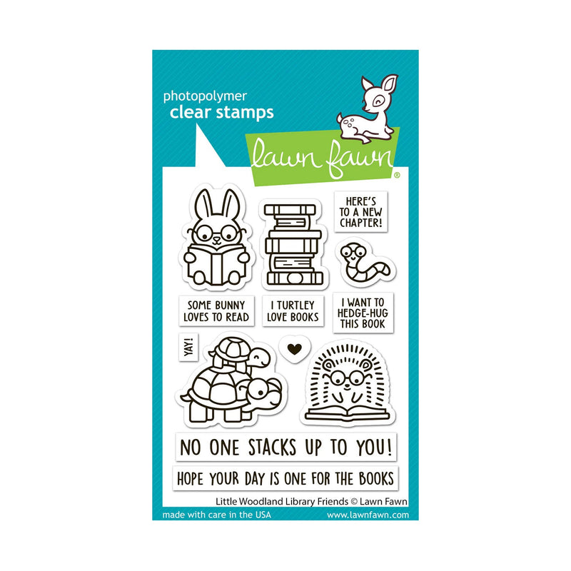 Lawn Fawn Clear Stamp Set - Little Woodland Library Friends