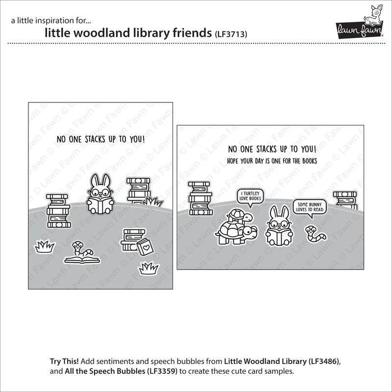 Lawn Fawn Clear Stamp Set - Little Woodland Library Friends